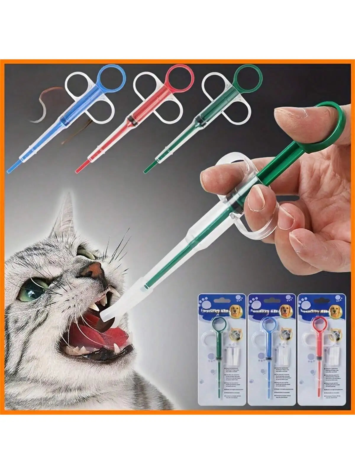 1 Random Color Pet Medicine Feeder, Pet Medicine Tablet Syringe