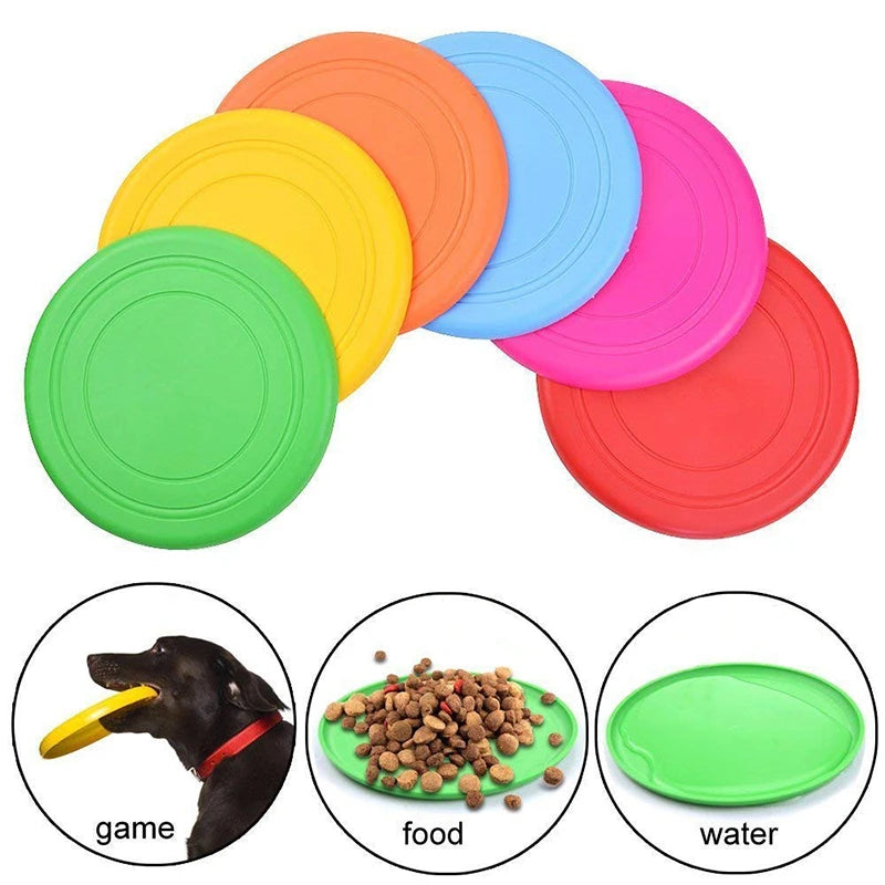 15/22cm Silicone Flying Disc Dog Toy Fashion Multicolor Resistant