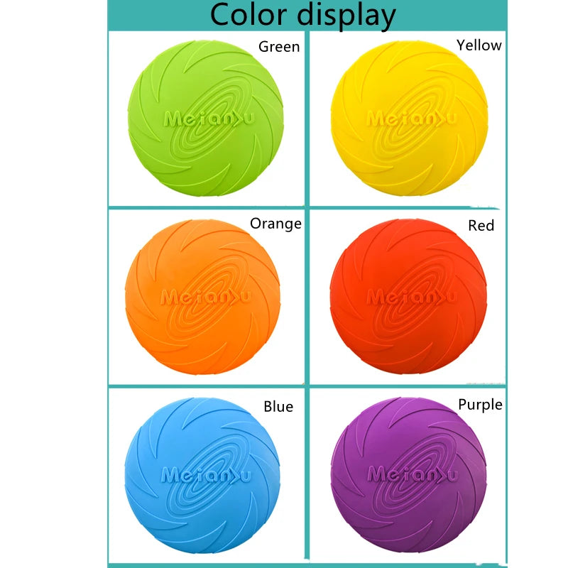 15/22cm Silicone Flying Disc Dog Toy Fashion Multicolor Resistant