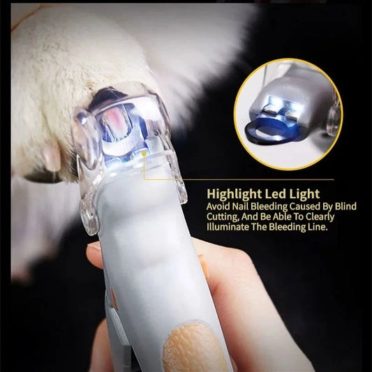 Professional Pet Nail Clipper Scissors with LED Light.