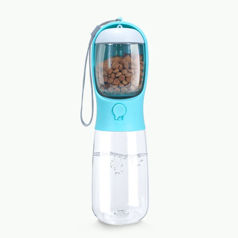 2 in 1 Portable Pet Dog Water and Food Bottle for Walking Feeder for Dogs Drinking Bottle