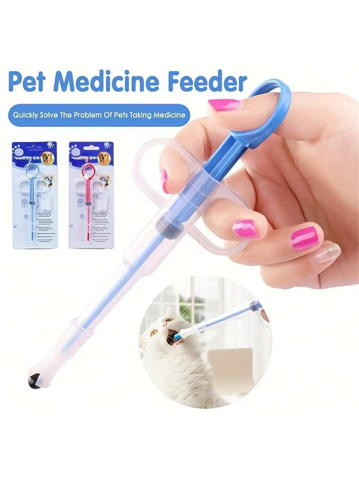 1 Random Color Pet Medicine Feeder, Pet Medicine Tablet Syringe