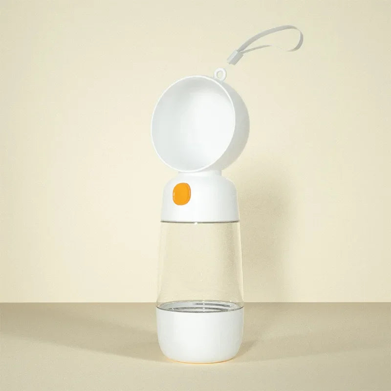 Dog Water Bottle with Food Container Portable Pet Water Bottle Leakproof Suitable for Pets.