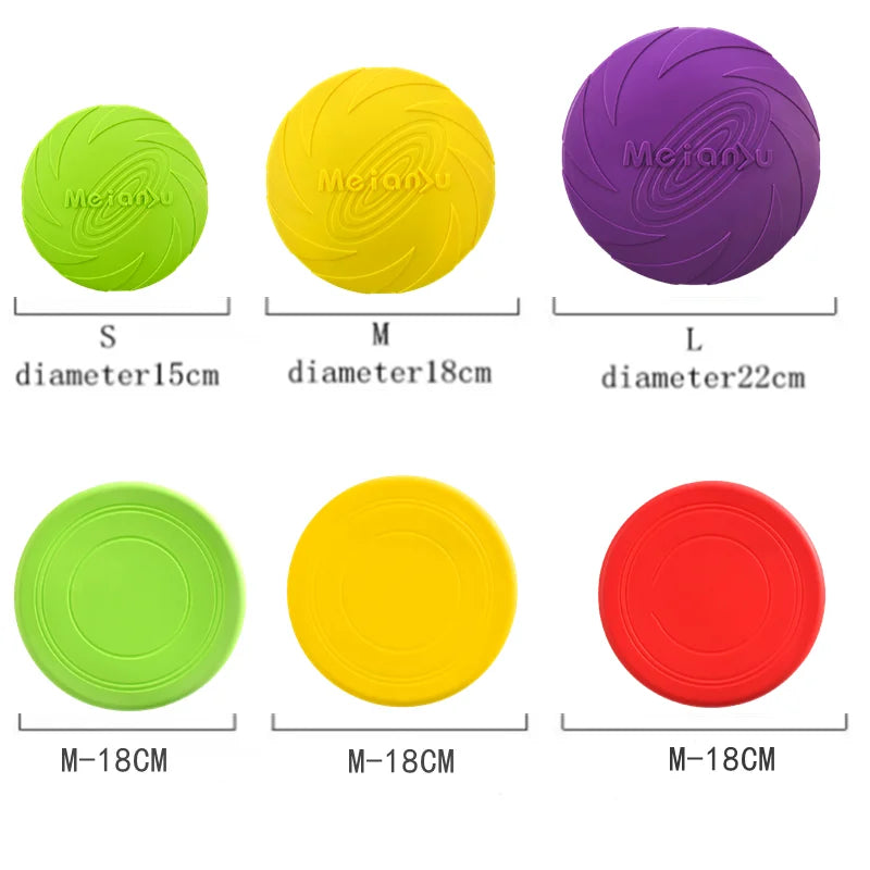 15/22cm Silicone Flying Disc Dog Toy Fashion Multicolor Resistant