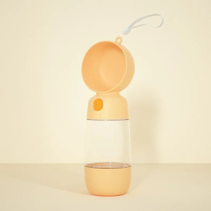 Dog Water Bottle with Food Container Portable Pet Water Bottle Leakproof Suitable for Pets.
