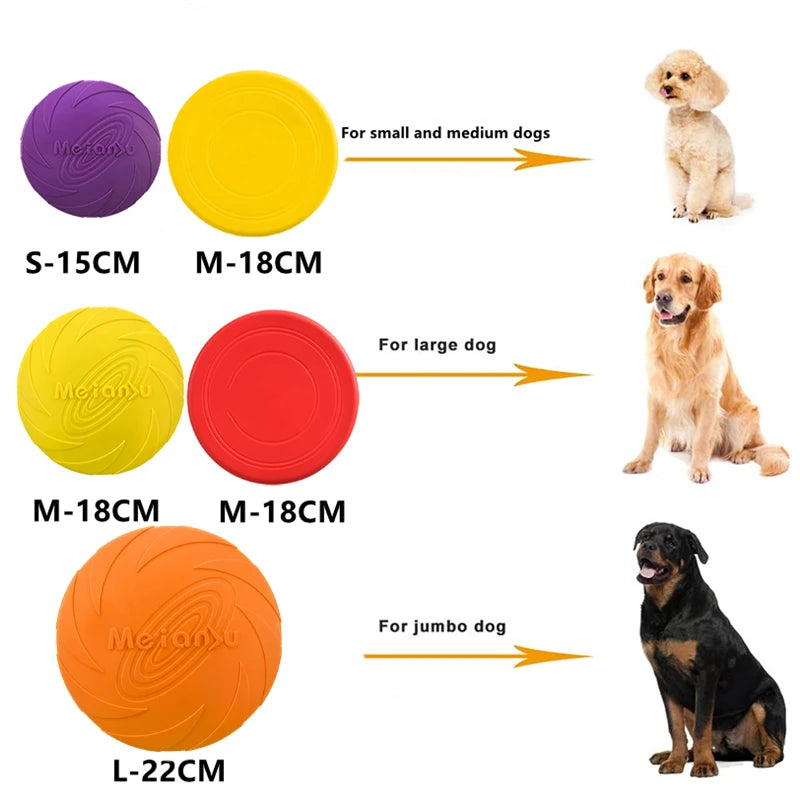 15/22cm Silicone Flying Disc Dog Toy Fashion Multicolor Resistant