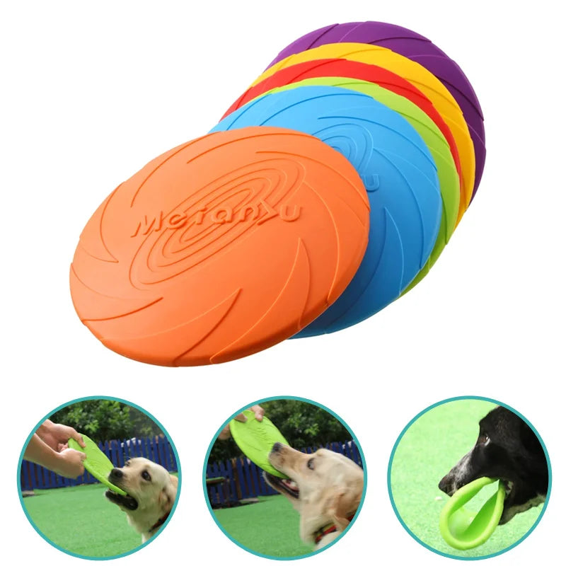 15/22cm Silicone Flying Disc Dog Toy Fashion Multicolor Resistant